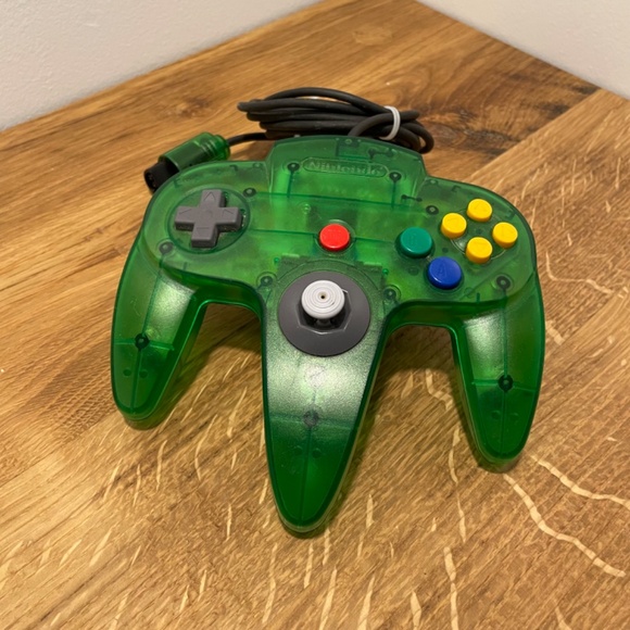Nintendo 64 N64 Jungle Green Console & Controller with Extra Controller - TESTED - Picture 10 of 16
